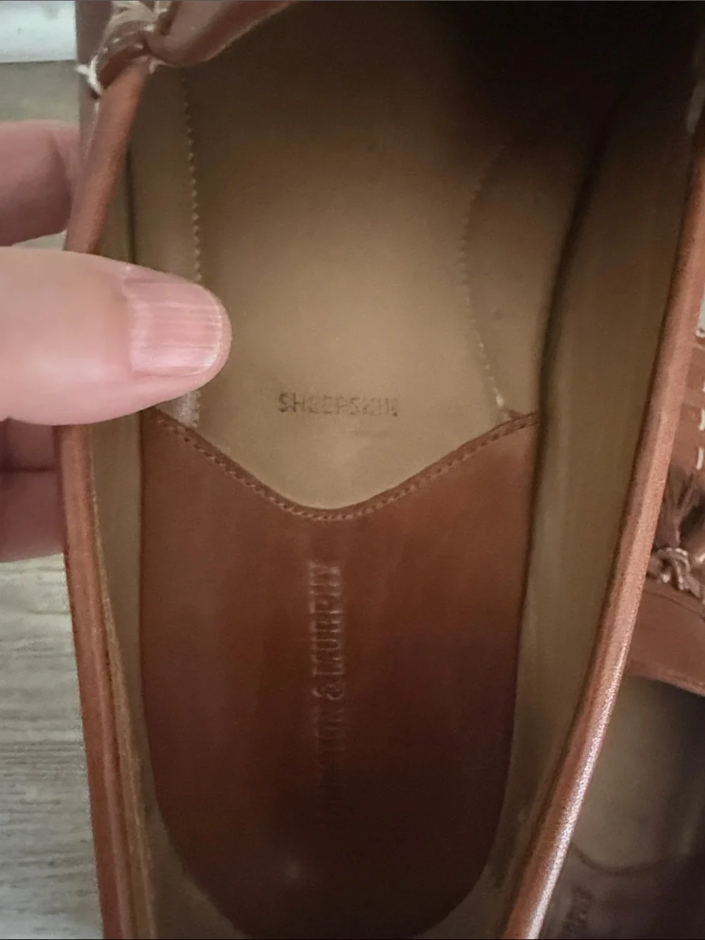 Johnston & Murphy Sheepskin Leather Tassel Loafers Men's Size 11